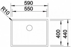 Мийка для кухні прямокутна Blanco CLARON 550-IF нержавіюча сталь дзеркальне полірування 521578