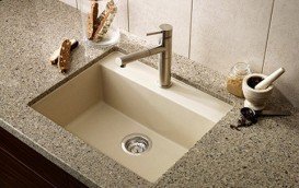 Мийка для кухні прямокутна BLANCO DALAGO 5 SILGRANIT врізна з клапаном-автоматом жасмин 518525