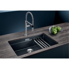 Мийка для кухні прямокутна Blanco ETAGON 700-U SILGRANIT PuraDur чорний 527762