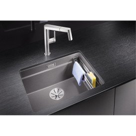 Мийка для кухні прямокутна Blanco ETAGON 500-U SILGRANIT PuraDur чорний 527754