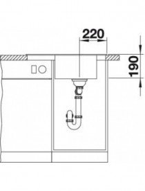 Мойка для кухни прямоугольная BLANCO Elon 45 S SILGRANIT® PuraDur® шампань 524820