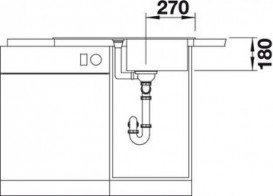 Мийка для кухні прямокутна BLANCO Favos mini SILGRANIT® врізна антрацит 518186