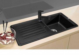 Мийка для кухні прямокутна BLANCO Favos mini SILGRANIT® врізна антрацит 518186