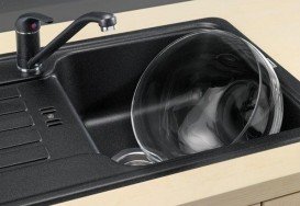 Мийка для кухні прямокутна BLANCO Favos mini SILGRANIT® врізна антрацит 518186