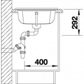 Мийка для кухні прямокутна BLANCO Idessa 45 S кераміка глянсовий білий 514497