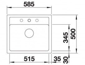 Мойка для кухни прямоугольная BLANCO Legra 6 SILGRANIT® врезная  жасмин 523335