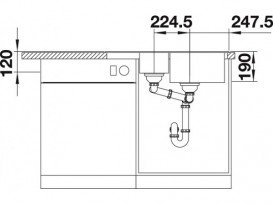 Мойка для кухни прямоугольная BLANCO Legra 6 S Compact SILGRANIT® врезная  шампань 521306