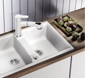 Мойка для кухни прямоугольная BLANCO LEXA 8 SILGRANIT врезная  белый 514694