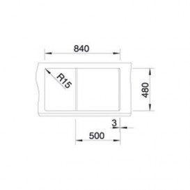 Мийка для кухні прямокутна BLANCO Metra 5S SILGRANIT® PuraDur® кави 515041