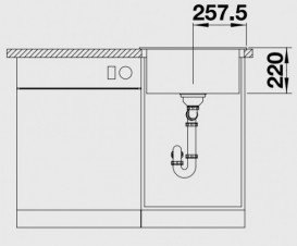 Мойка для кухни прямоугольная Blanco PLEON 5 SILGRANIT® PuraDur® кофе 521677