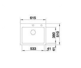 Мийка для кухні прямокутна BLANCO Palona 6 кераміка базальт 524737