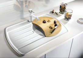 Мийка для кухні прямокутна BLANCO Rondoval 45 S SILGRANIT® PuraDur® перловий 520606