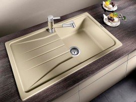 Мийка для кухні прямокутна BLANCO SONA 5S SILGRANIT врізна шампань 519676