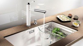 Мойка для кухни прямоугольная BLANCO SUBLINE 700-U SILGRANIT под столешницу  белый 523446