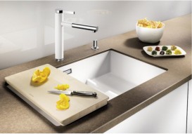 Мойка для кухни прямоугольная BLANCO SUBLINE 700-U Level SILGRANIT под столешницу  белый 523542