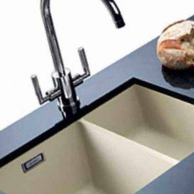 Мойка для кухни прямоугольная BLANCO SUBLINE 340/160-U SILGRANIT под столешницу  чаша слева  шампань 523554