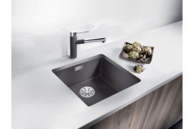 Мийка для кухні прямокутна Blanco SUBLINE 400-U SILGRANIT штучний граніт мускат 523430