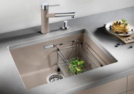 Мийка для кухні прямокутна Blanco SUBLINE 500-U SILGRANIT штучний граніт шампань 523438