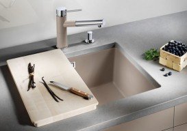 Мийка для кухні прямокутна Blanco SUBLINE 500-U SILGRANIT штучний граніт шампань 523438