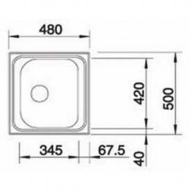 Мойка для кухни квадратная Blanco Tipo 45 C нержавеющая сталь матовая 516611