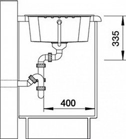Мийка для кухні прямокутна BLANCO Zia 40S SILGRANIT® PuraDur® біла 516922