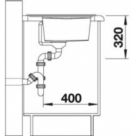 Мойка для кухни прямоугольная BLANCO ZENAR 45 S SILGRANIT® PuraDur® темная скала 523710