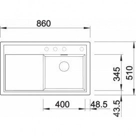 Мойка для кухни прямоугольная BLANCO ZENAR 45 S SILGRANIT® PuraDur® шампань 523715