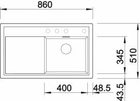 Мойка для кухни прямоугольная BLANCO ZENAR 45 S SILGRANIT® PuraDur® серый беж 523835