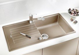 Мийка для кухні прямокутна BLANCO ZIA XL 6 S SILGRANIT врізна обертаємося шампань 517573