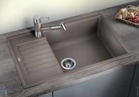 Мойка для кухни прямоугольная BLANCO ZIA XL 6 S Compact SILGRANIT врезная  оборачиваемая  серый беж 523280