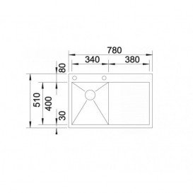 Мойка для кухни прямоугольная Blanco ZEROX 4 S-IF/А чаша слева  нержавеющая сталь  зеркальная полировка 521622