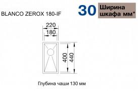 Мийка для кухні прямокутна Blanco ZEROX 180-IF нержавіюча сталь дзеркальне полірування 521566