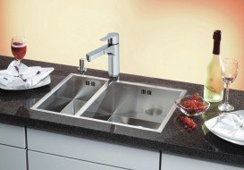 Мойка для кухни прямоугольная Blanco ZEROX 340/180-IF чаша справа нержавеющая сталь  зеркальная полировка 521612