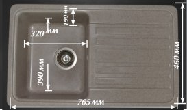 Мийка для кухні прямокутна Буль-Буль Versal обертаємося врізна Маграніт білий 109070001