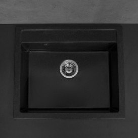 Мойка для кухни прямоугольная Буль-Буль Oregon врезная Магранит светло-черный 108060004