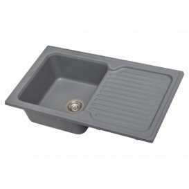 Мийка для кухні прямокутна Буль-Буль Orlean врізна Маграніт сірий 112080013
