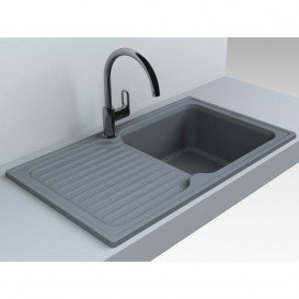 Мийка для кухні прямокутна Буль-Буль Orlean врізна Маграніт сірий 112080013