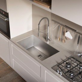 Мийка для кухні прямокутна Kraus Pax під стільницю нержавіюча сталь хром KHU32