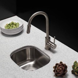 Мойка для кухни прямоугольная Kraus под столешницу нержавеющая сталь хром KBU16