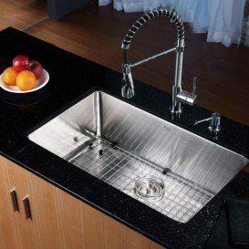 Мийка для кухні прямокутна Kraus Precision під стільницю нержавіюча сталь хром KHU100-30