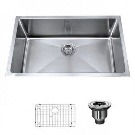 Мийка для кухні прямокутна Kraus Precision під стільницю нержавіюча сталь хром KHU100-30