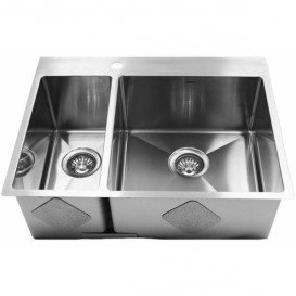 Мойка для кухни прямоугольная Kraus Rex накладная левая нержавеющая сталь KHT32L