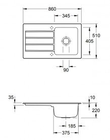 Мойка для кухни прямоугольная Villeroy & Boch Architectura 50 светло коричневый 335001TR