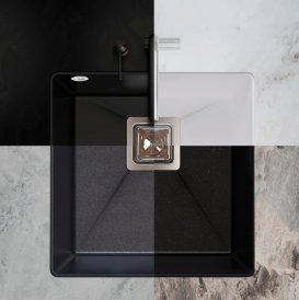 Мойка для кухни Sink Quality Argon 1KBO 50 42x42x22,5 с переливом наногранит парча ARG.B.1KBO.50
