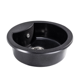 Мойка для кухни Sink Quality Azurite 1KBO 49x49x14,2 с переливом наногранит парча AZU.B.1KBO.X