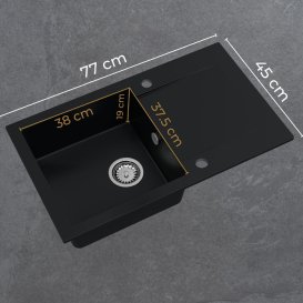 Мойка для кухни Sink Quality Ferrum 1KDO 77x45x21 с переливом наногранит бежевый FER.P.1KDO.X