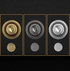 Мийка для кухні Sink Quality Ferrum 5KBO 60,5x49,5x21 з переливом нанограніт парча FER.B.5KBO.X