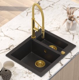 Мойка для кухни Sink Quality Ferrum 5KBO 60,5x49,5x21 с переливом наногранит серый FER.D.5KBO.X
