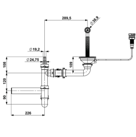 Мойка для кухни Sink Quality Ferrum 5KBO 60,5x49,5x21 с переливом наногранит черный с золотом FER.L.5KBO.X