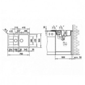 Мойка для кухни Teka Astral 60 B-TG 78х50 см тегранит песочный 40143571